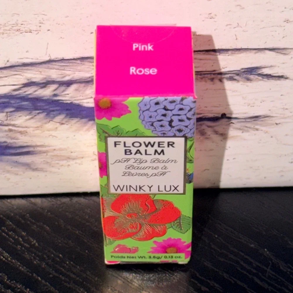 Winky Lux Flower Balm pH Lip Balm Pink Rose 3.6g 0.13oz New in Box